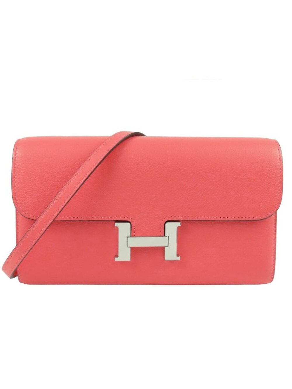 Hermes Kelly to Go Rose Azalea Silver Evercolor Shoulder Bag